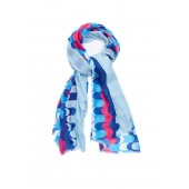 Titto - Nieuweroord - sjaal retro print blauw